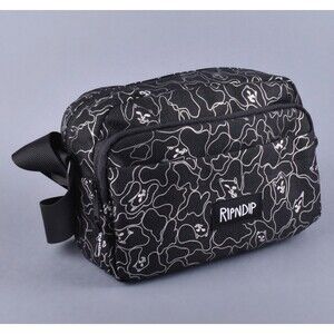 RIPNDIP Lord Nermal Black Crossbody Bag Zipper Adjustable Strap Skate EUC